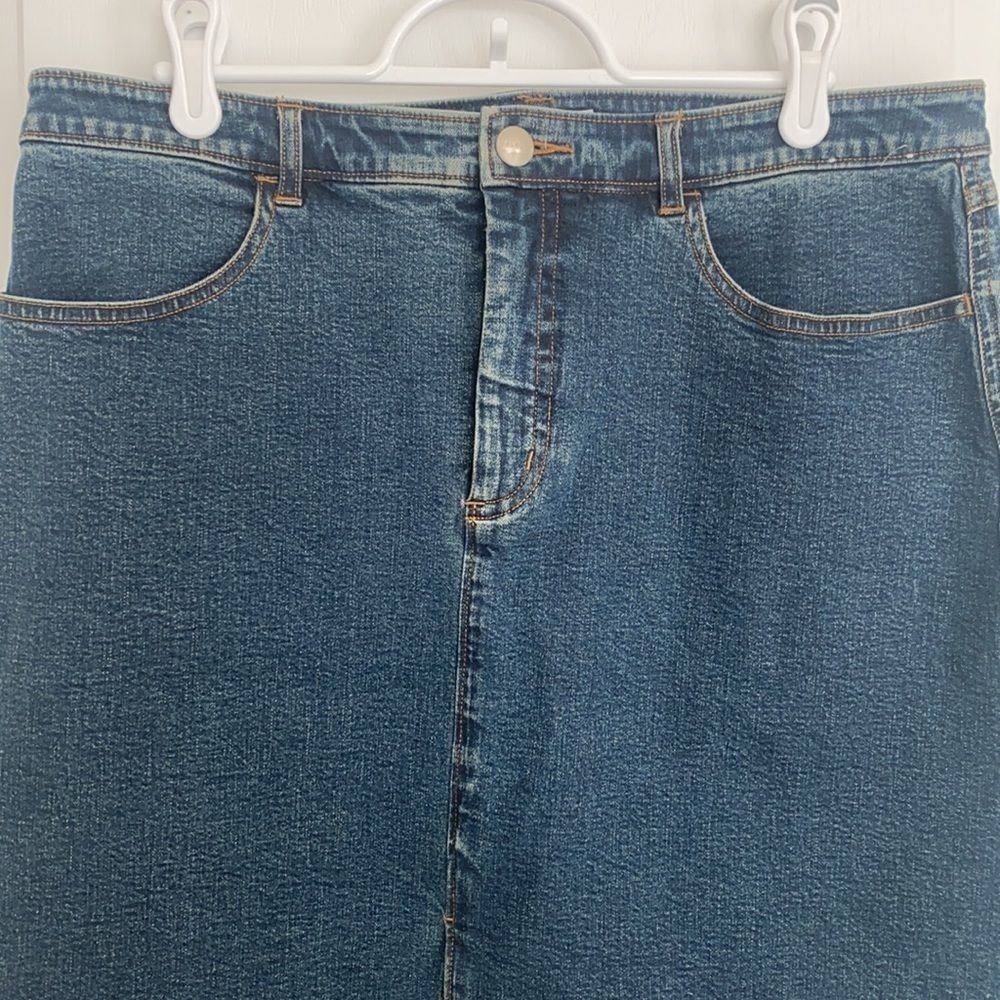 Halogen Mini Skirt Women's 12 Blue High Rise Stretch Casual Summer Y2K - Picture 4 of 11